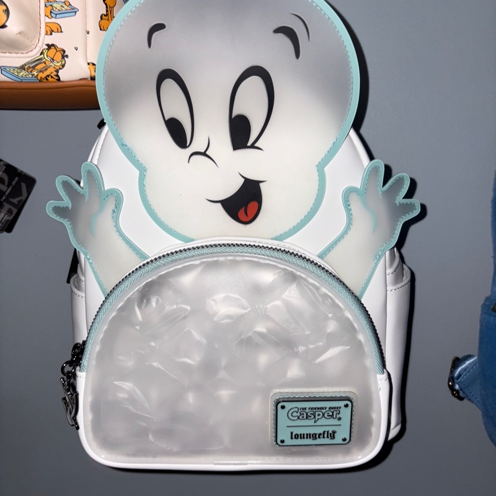 Loungefly Casper Ghost Backpack in White and Light Blue